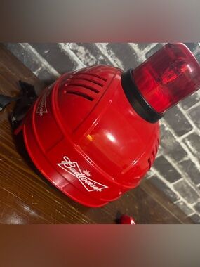 Budweiser Beer Helmet w/ Red Light Siren *** NOT WORKING ***
